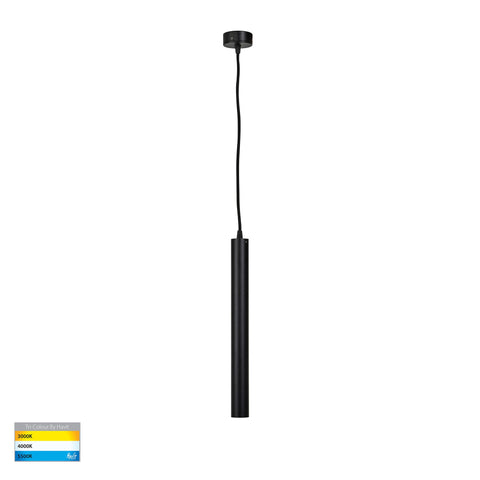Henger Black 6w Cylinder LED Pendant - HV5898T-BLK