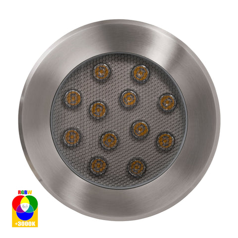 Split 316 Stainless Steel 12w RGBW LED Inground Light - HV1843RGBW
