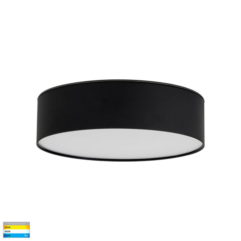 Nella Black 20w Ceiling Mounted LED Oyster - HV5892T-BLK
