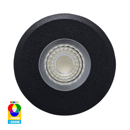 Elite RGBCW Black Aluminium LED Deck or Inground Lights - HV2882RGBCW-BLK