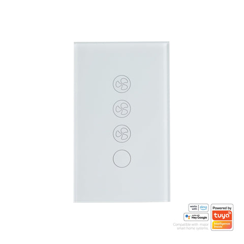 White Wifi Fan with Light Controller - HV9116