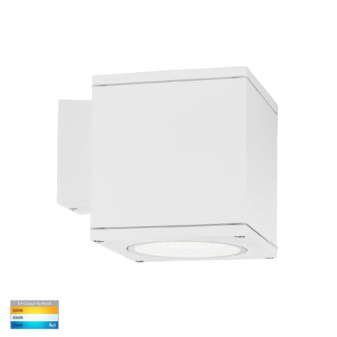 Porter Square Fixed Down LED Wall Light - HV3628T-WHT-SQ