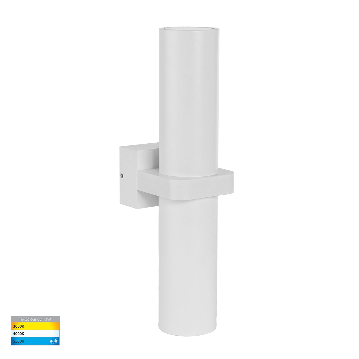 Luz White TRI Colour Single Up & Down Wall Pillar Lights - HV10391T