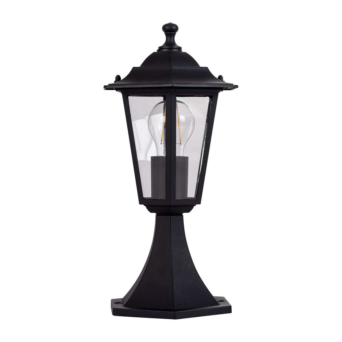 Fibra Aluminium Black 6 Panel Pillar Light - HV1652W-BLK