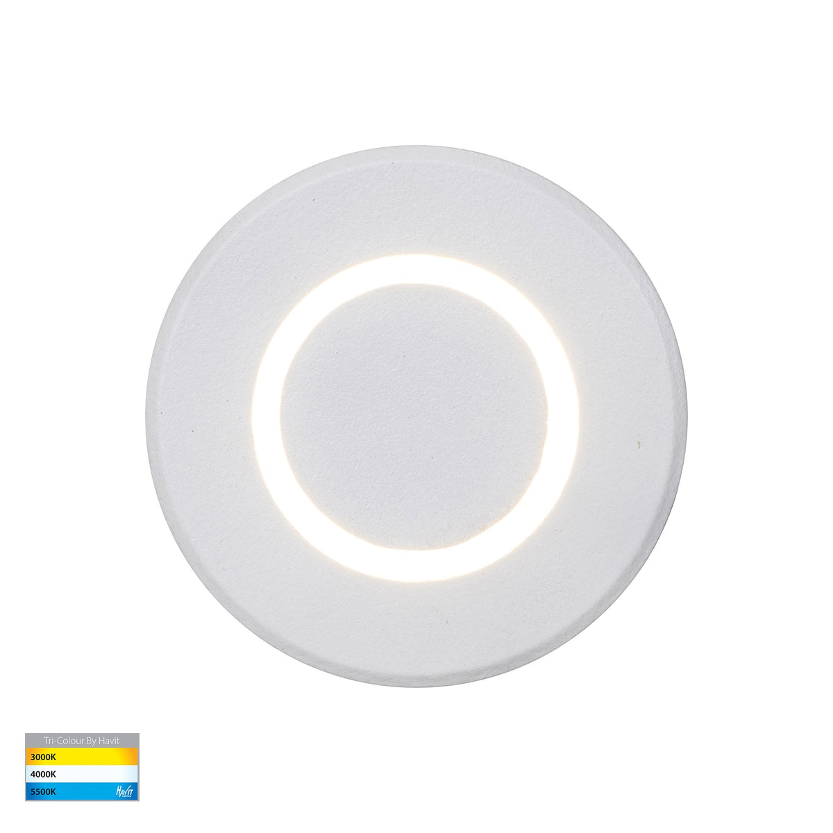 Brillo White Aluminium LED Wall or Inground Light - HV2894T-WHT-12V