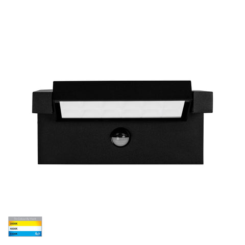 Locu Aluminium Black Adjustable 24w LED Floodlight with Sensor - HV3732T-BLK-PIR