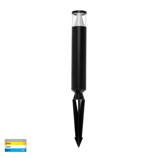 Divad Aluminium Black LED Garden Spike Light - HV1488T-BLK