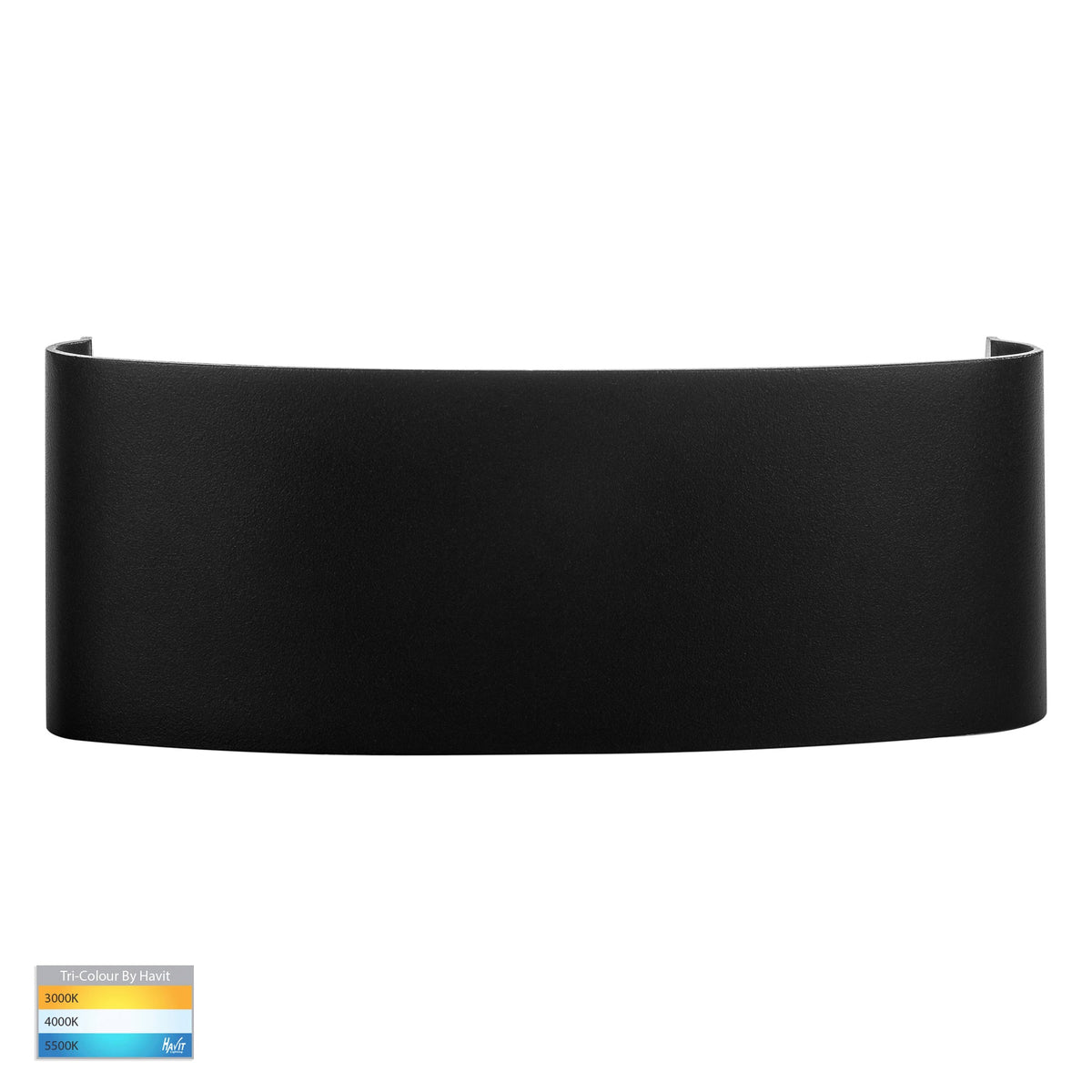 Maro Black Up & Down TRI Colour LED Wall Light - HV3697T-BLK-240V