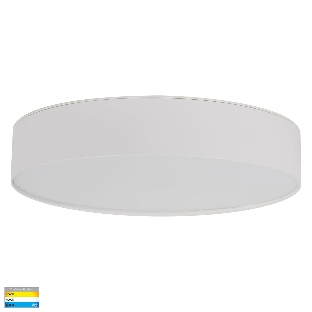 Nella White 30w Ceiling Mounted LED Oyster - HV5893T-WHT