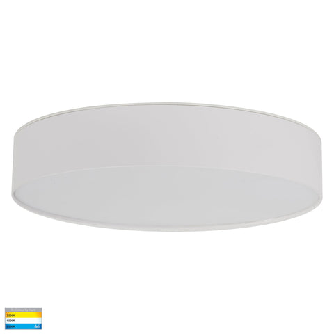 Nella White 30w Ceiling Mounted LED Oyster - HV5893T-WHT