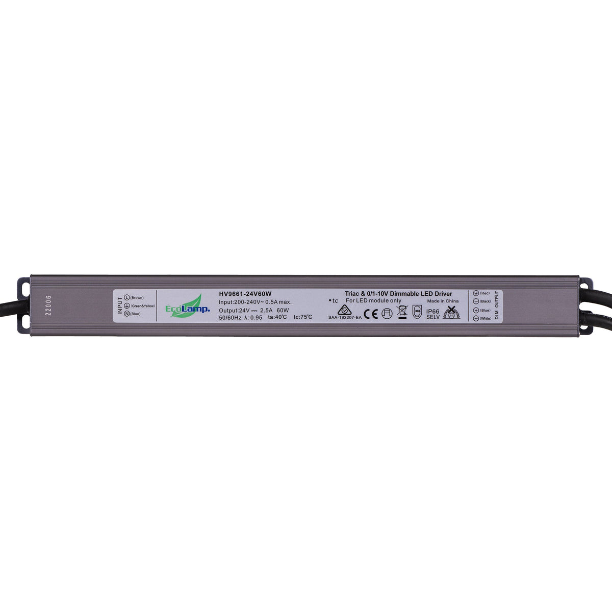 60W Triac + 0-1/10v Dimmable LED Driver - HV9661-12V60W (HV9661-12V60W)