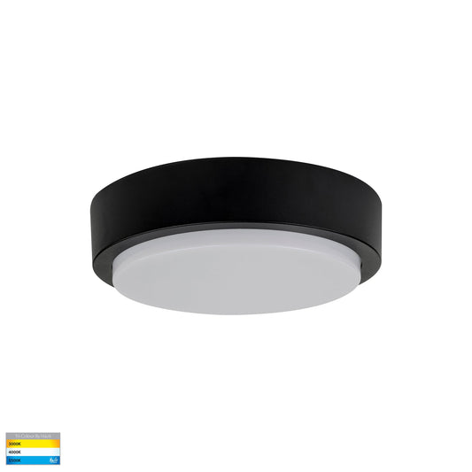 Liptor Black 20w Ceiling Mounted LED Oyster - HV36052T-BLK