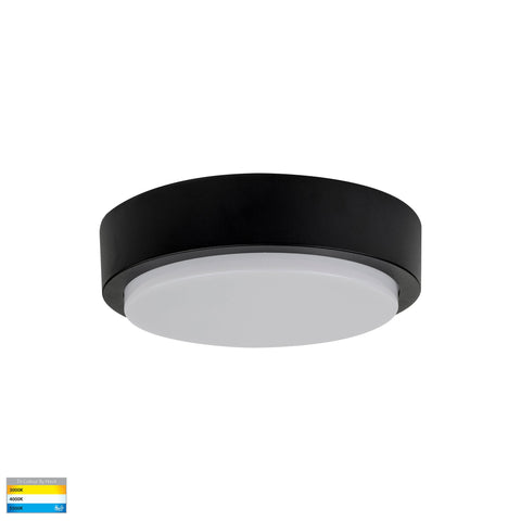 Liptor Black 20w Ceiling Mounted LED Oyster - HV36052T-BLK