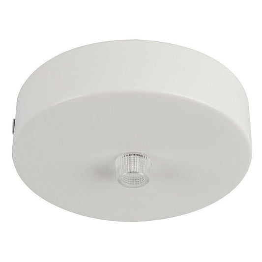 100mm Round Canopy White - HV9705-9025-WHT-RND