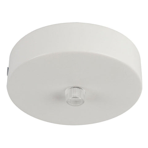 100mm Round Canopy White - HV9705-9025-WHT-RND