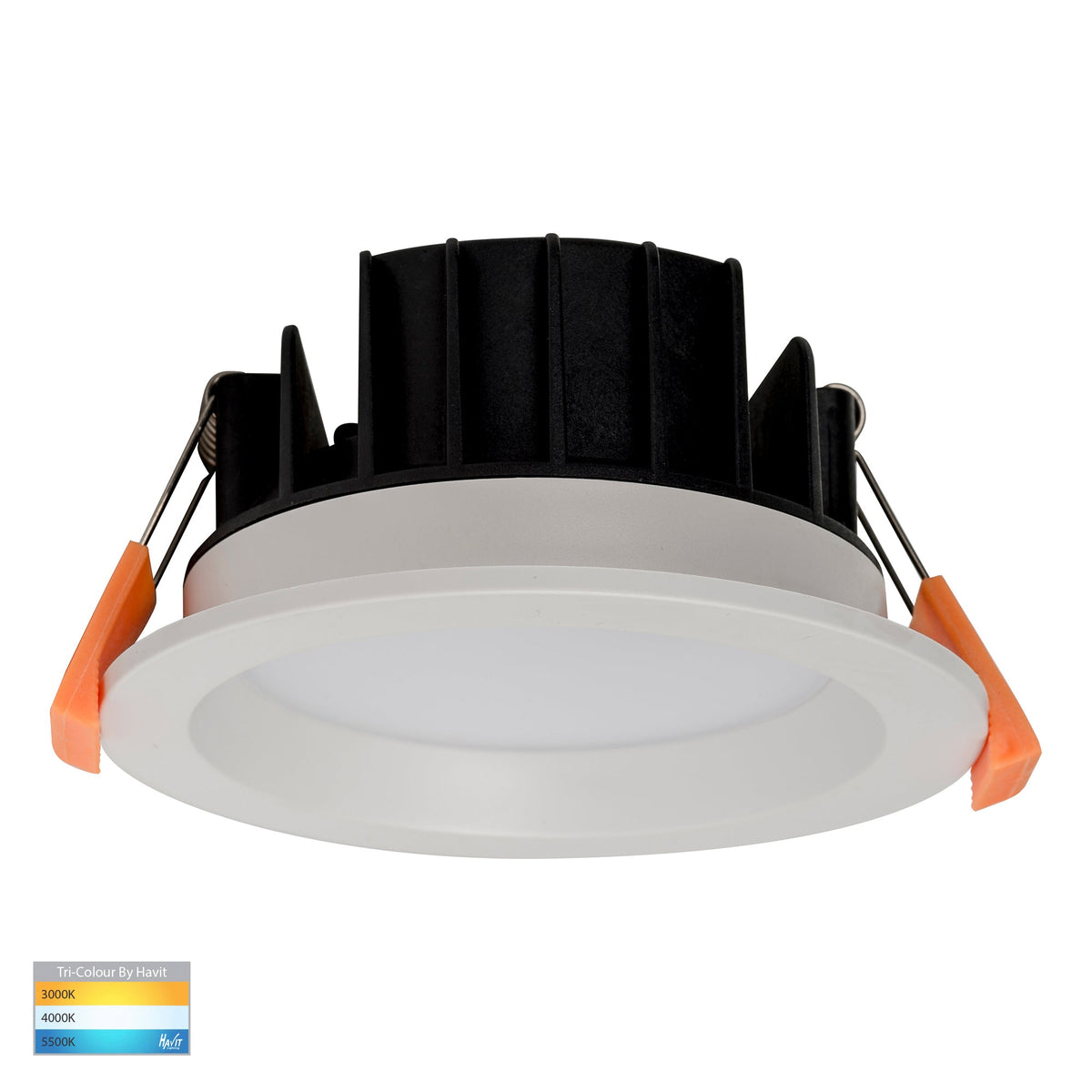 Polly Polycarbonate White Fixed LED Downlight - HV5522T-WHT