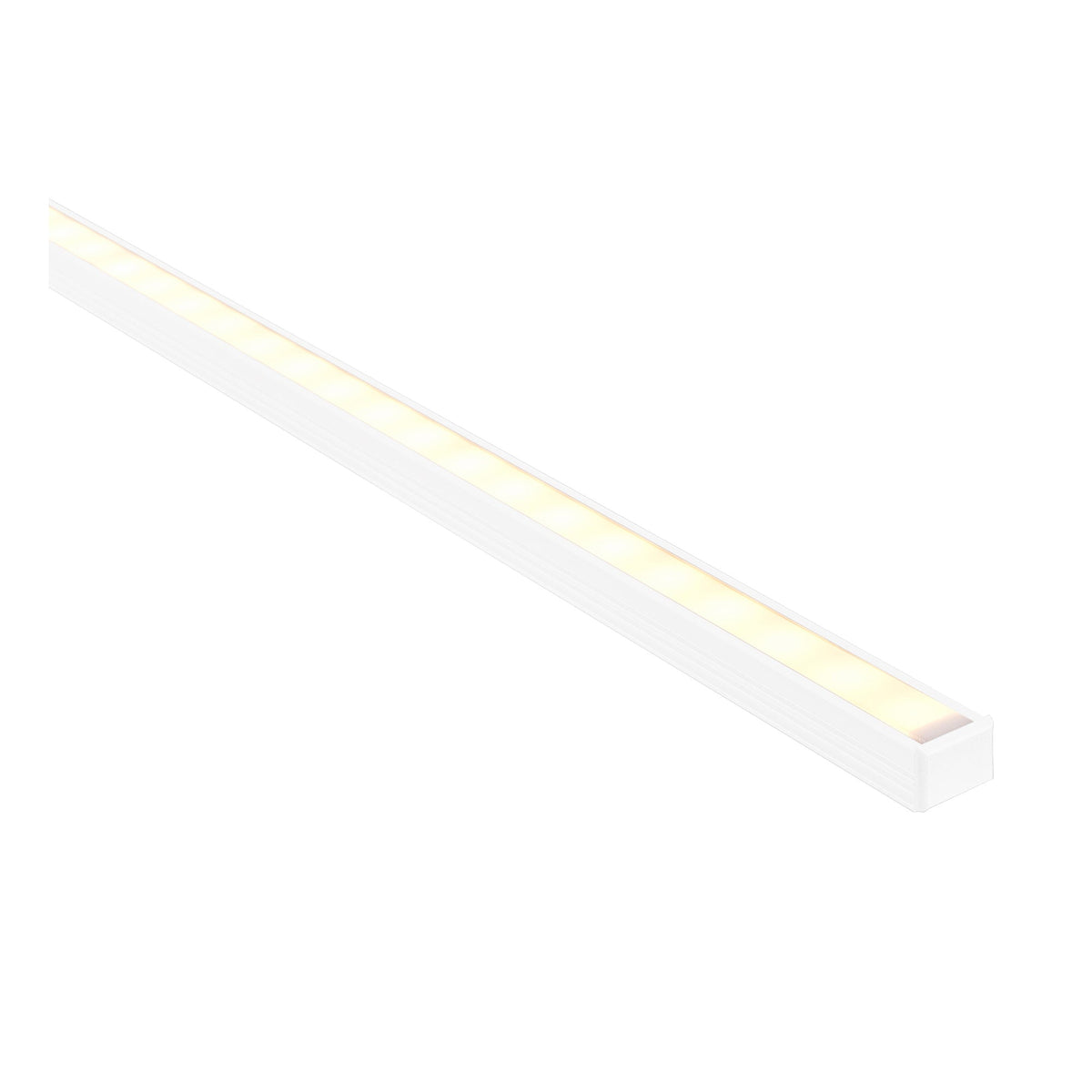 White Shallow Square Aluminium Profile - HV9693-1612-WHT-3M