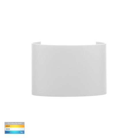 Maro White Up & Down TRI Colour LED Wall Light - HV3695T-WHT-12V