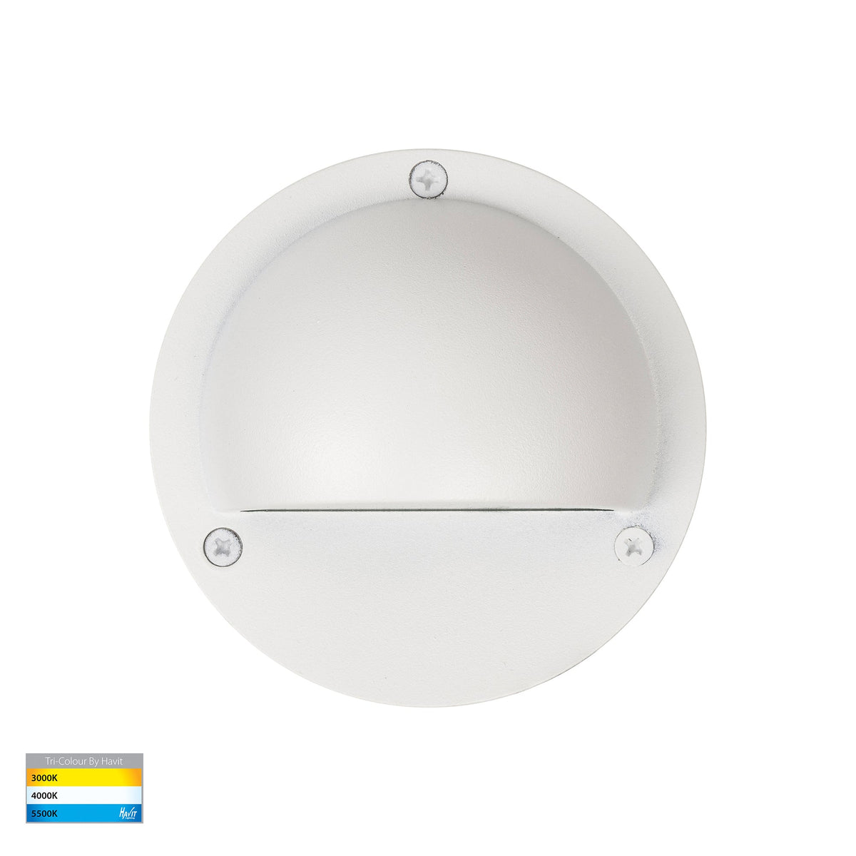 Pinta White Step Lights with Eyelid - HV2924T-WHT