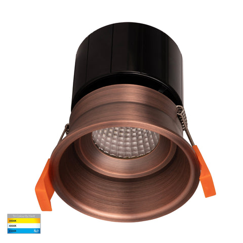 Prime Antique Brass Fixed Deep LED Downlight - HV5513T-AB