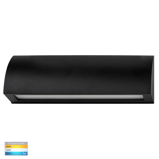 Taso 10w Black TRI Colour LED Step Light - HV3272T-BLK-12V