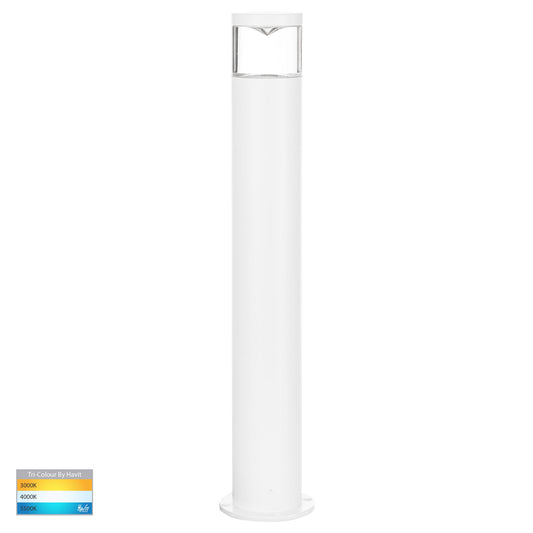 HV1601T-WHT & HV1602T-WHT - Highlite White TRI Colour LED Bollard Lights - HV1601T-WHT