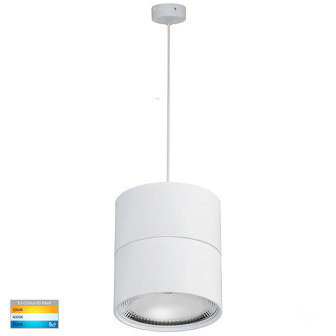 Nella White 18w LED Pendant - HV5805T-WHT-P