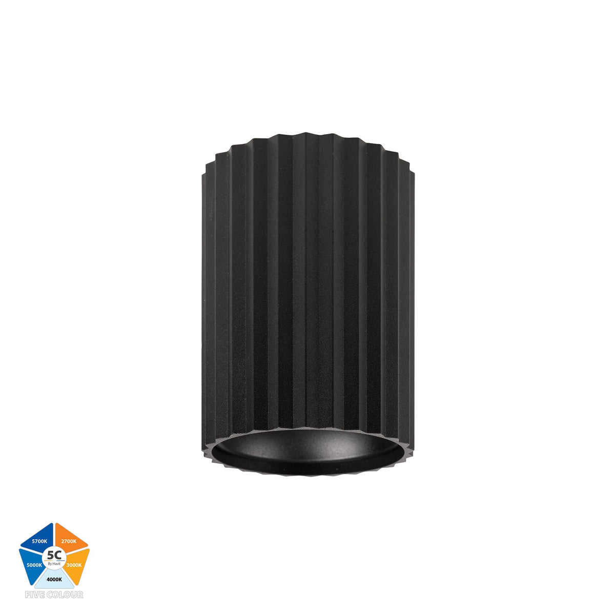 Nella White 7w Surface Mounted LED Downlight - HV5851S-BLK