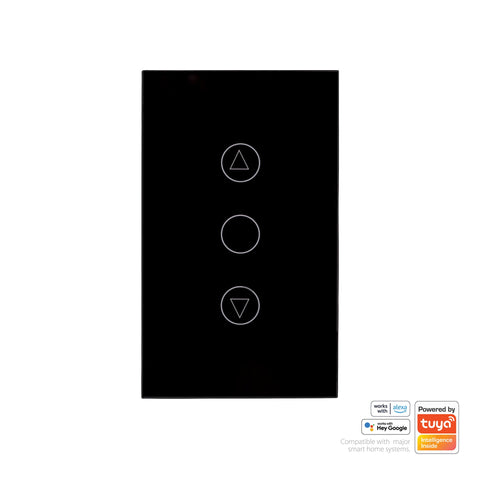 Wifi Single Gang Black Dimmer Wall Switch - HV9211