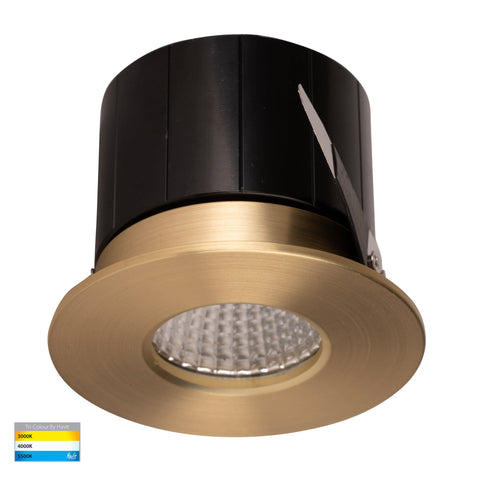 Prime Brass Coloured Fixed LED Downlight - HV5511T-BR