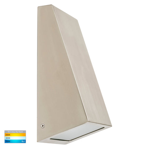 Taper 316 Stainless Steel TRI Colour LED Wedge Wall Light - HV3601T-SS316