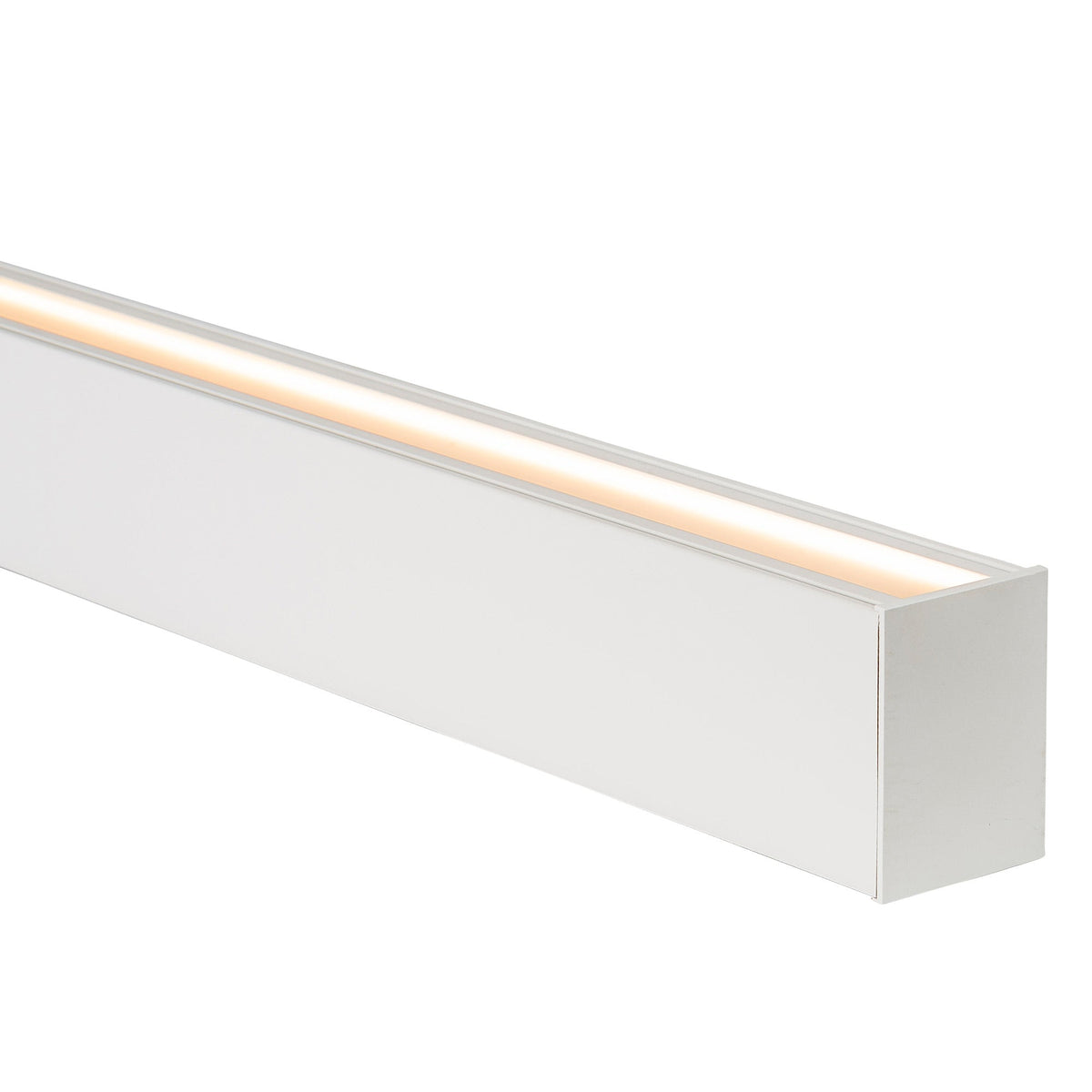 Deep Square Up & Down White Aluminium Profile - HV9693-6080-WHT