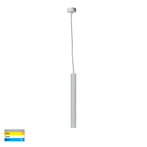 Henger White 6w Cylinder LED Pendant - HV5898T-WHT