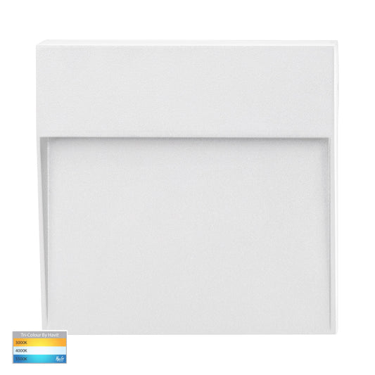 Fino White Square LED Outdoor Step Light - HV3269T-WHT-12V-SQ