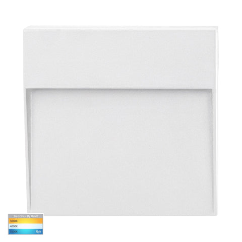 Fino White Square LED Outdoor Step Light - HV3269T-WHT-12V-SQ