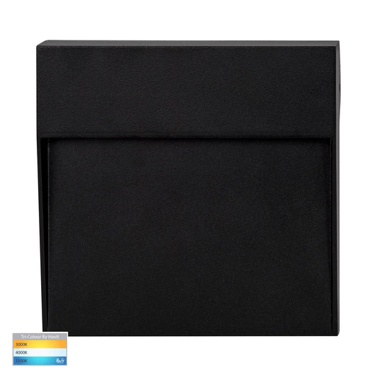 Fino Black Square LED Outdoor Step Light - HV3269T-BLK-12V-SQ
