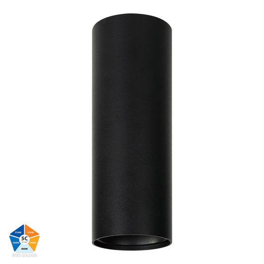 Nella Black 12w Surface Mounted LED Downlight - HV5842S-BLK-EXT-12V