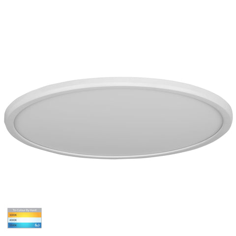 Slim White 40w LED Ceiling Mounted Oyster Light - HV5879T-WHT