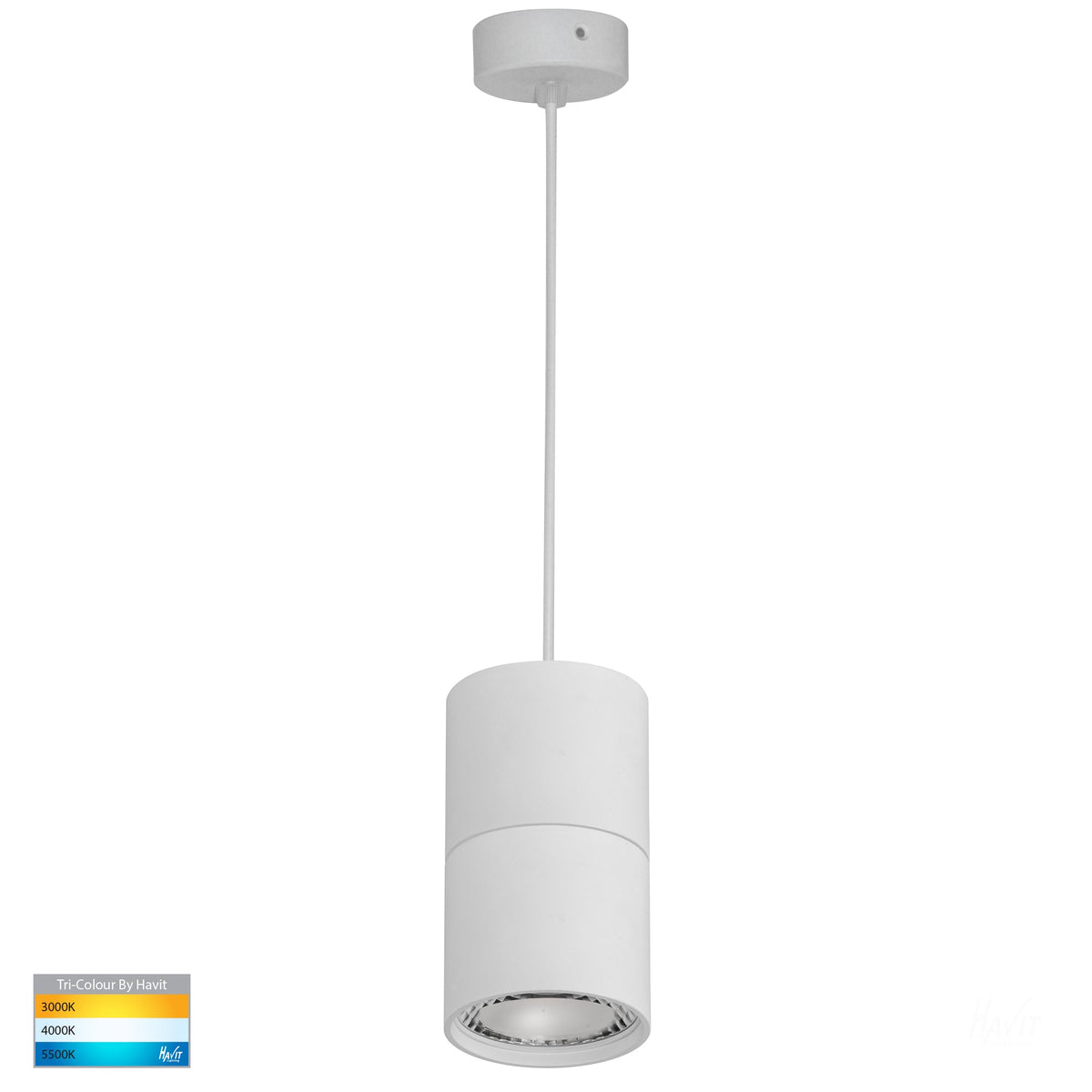 Nella White 7w LED Pendant - HV5802T-WHT-P