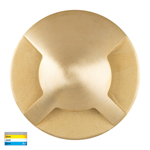 Viale Brass TRI Colour LED Triple Driveway Light - HV19082T-BR