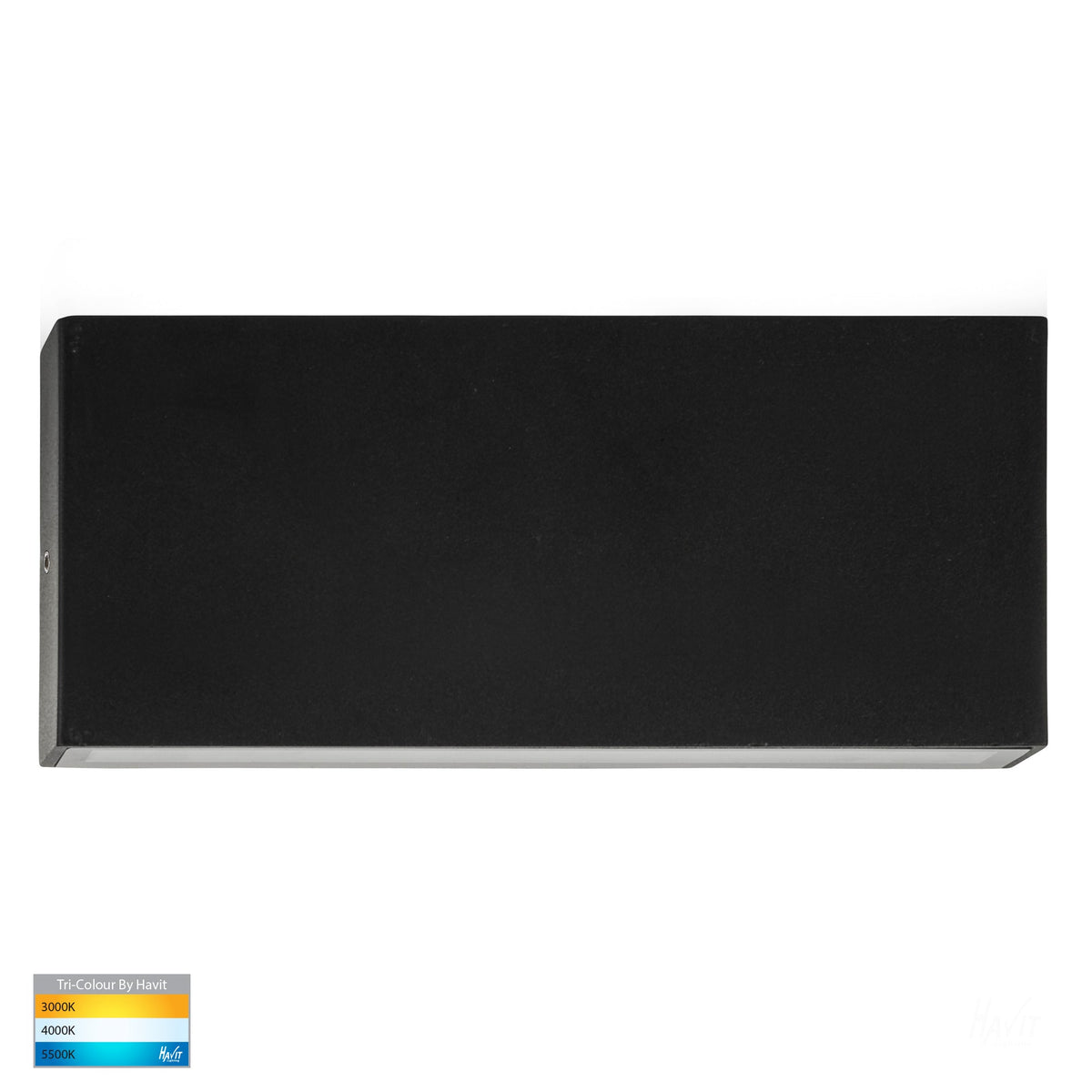 Essil Black Fixed Down LED Wall Light - HV3647T-BLK-12V
