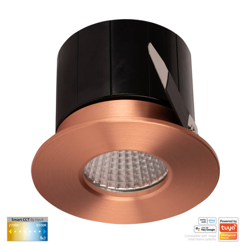 HV5511CCT-CP- Prime Copper Coloured Fixed CCT WIFI LED Downlight - HV5511CCT-CP