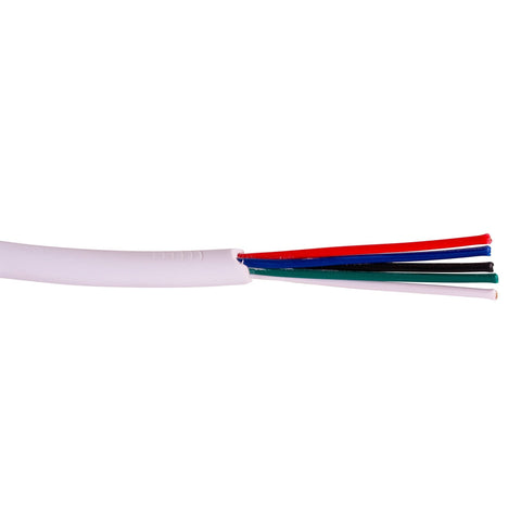 5 Core RGBC or RGBW cable with White Outer Sheathing - HV9992