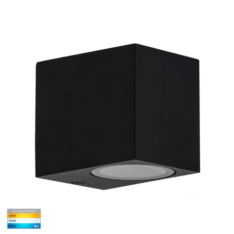 Accord Black TRI Colour Fixed Down LED Wall Light - HV3631T-BLK