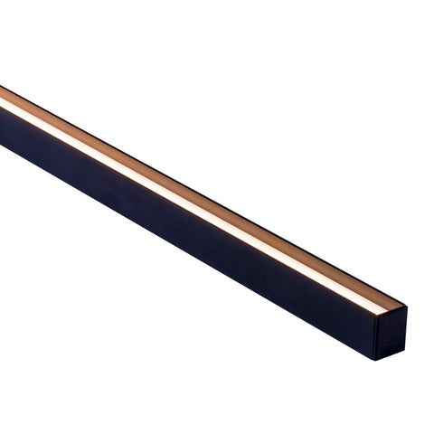 Suspended or Surface Mounted Black Aluminium Profile - HV9693-2025-BLK