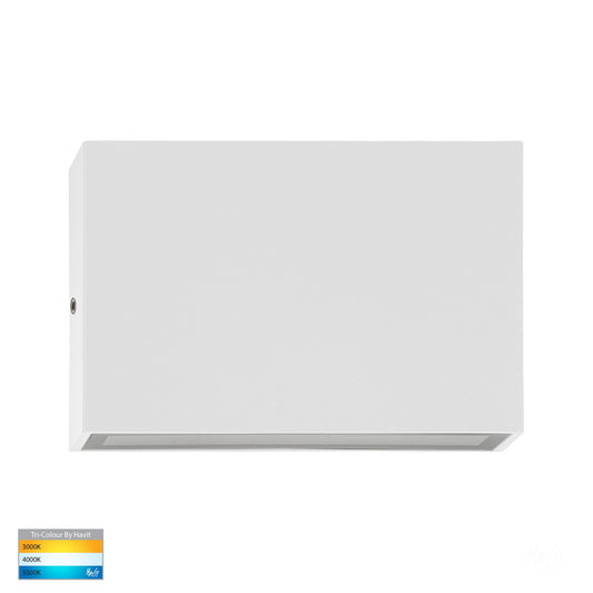 Essil White Fixed Down LED Wall Light - HV3645T-WHT-12V