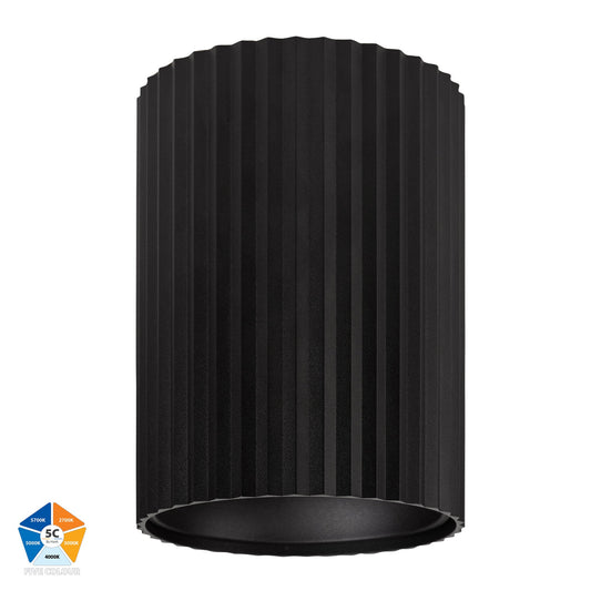 Nella Black 24w Surface Mounted LED Downlight - HV5854S-BLK-12V