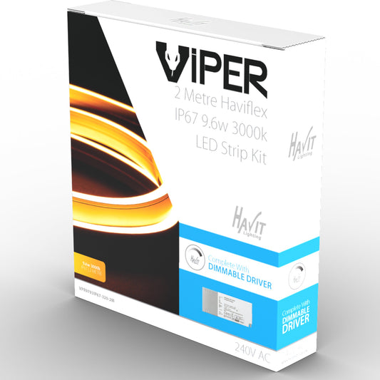 Viper Side Bend Haviflex 9.6w Per Metre 2m LED Strip kit 3000k - VPR9793IP67-320-2M
