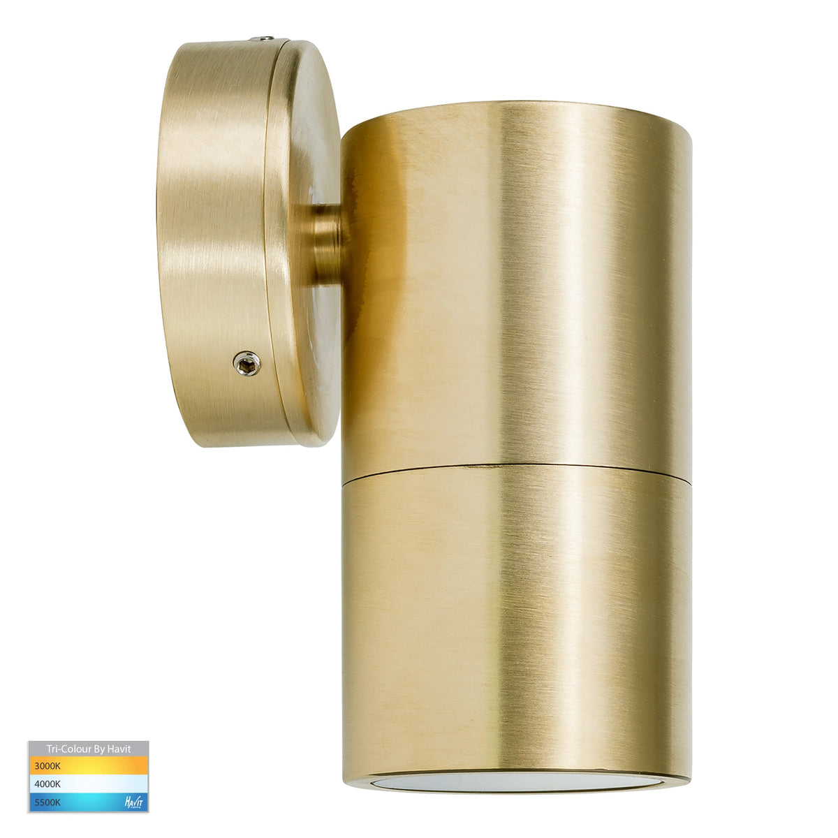 Tivah Solid Brass TRI Colour Fixed Down Wall Pillar Lights - HV1155T