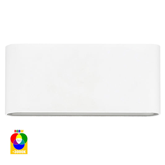 Lisse White Fixed Down RGBW LED Wall Light - HV3643RGBW-WHT